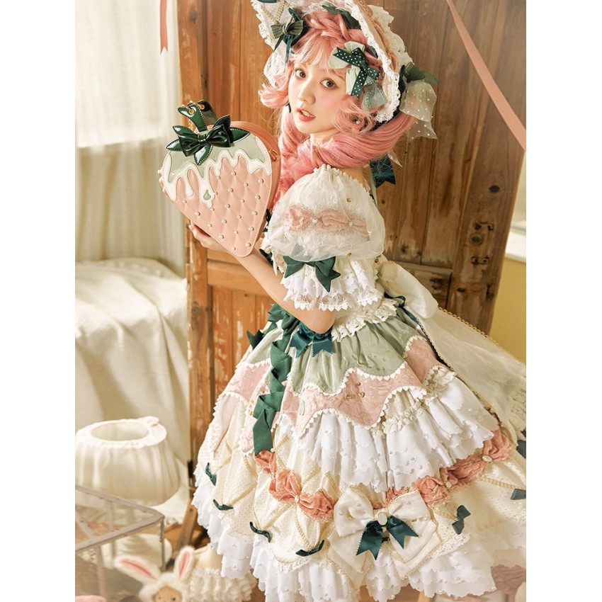 Classical Puppets Cheese Strawberry Tea Party One Piece(Leftovers